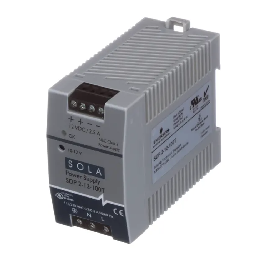 SDP212100T SOLAHD SDP LOW POWER DIN POWER SUPPLY, 30W, 12V OUTPUT, 115-230V AC/DC INPUT (SDP 2-12-100T)